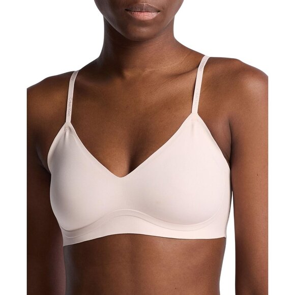 NWT Calvin Klein Womens Invisibles Triangle Bralette QF7142 Nymphs Pink M